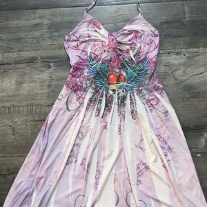 Y2K early 2000a print dress